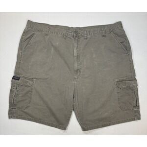 Wrangler Mens Gray 100%‎ Cotton Flat Front Cargo Utility Shorts Size 48